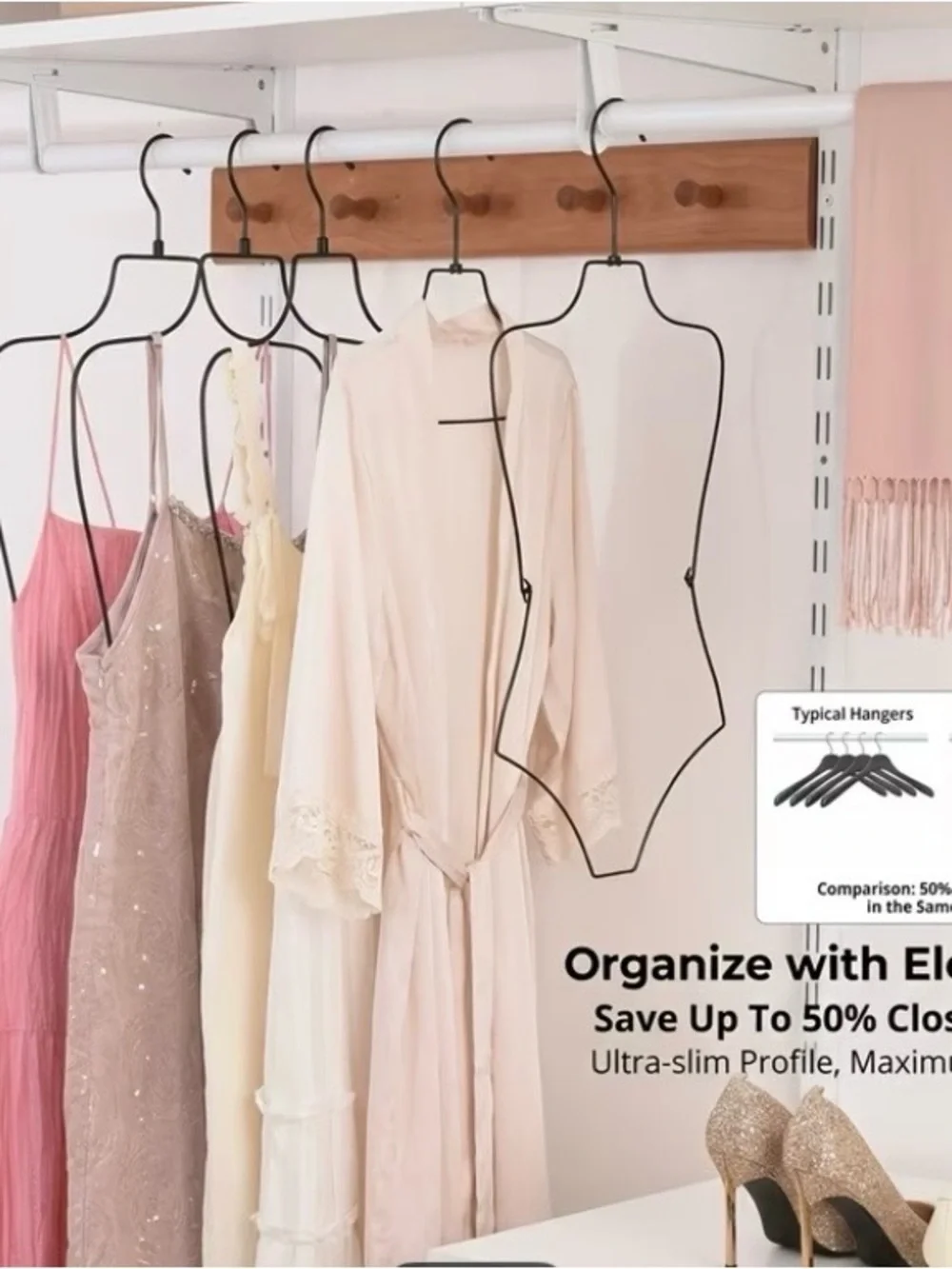 Body shaped display hangers set of 2